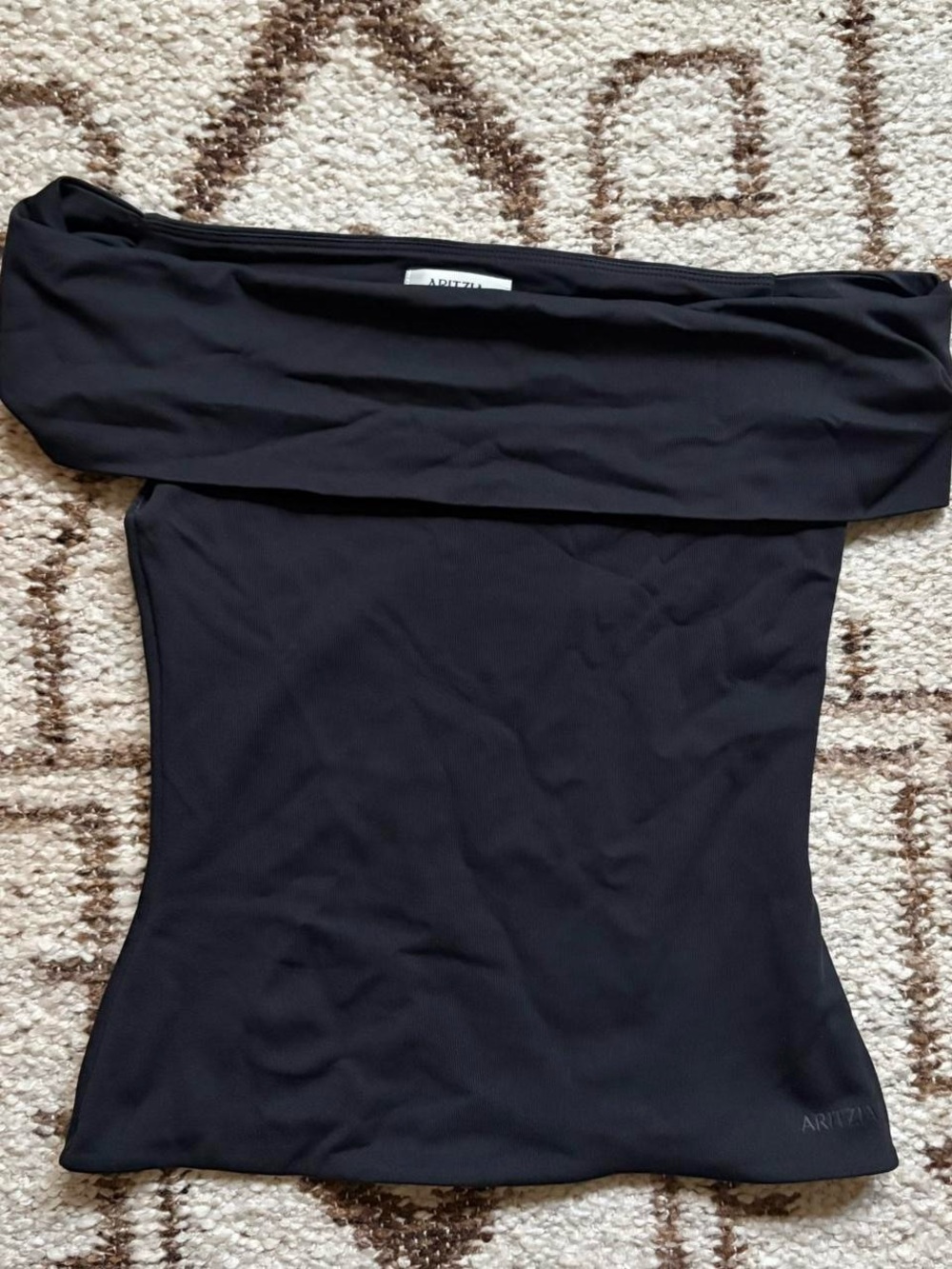 Aritzia Black Off-Shoulder Stretch Camisole